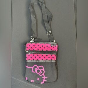 Hello Kitty Small Crossbody Bag 3 Pocket Adjustable